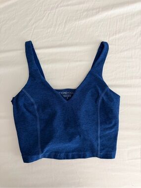 Beyond yoga space tie blue tank top small